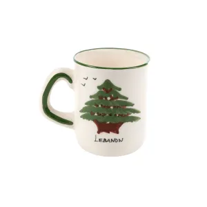 Cedar of Lebanon Hand Painted Ceramic Mug 