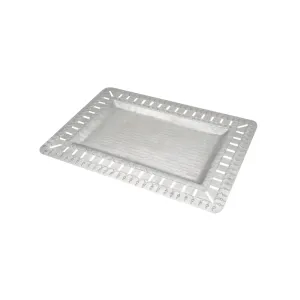 Arcs Aluminium Carved Rectangle Tray - Small