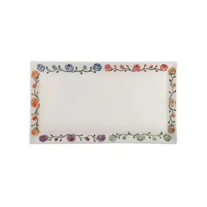Floral Hand Painted Ceramic Tray 