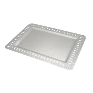 Arcs Aluminium Carved Rectangle Tray - Large