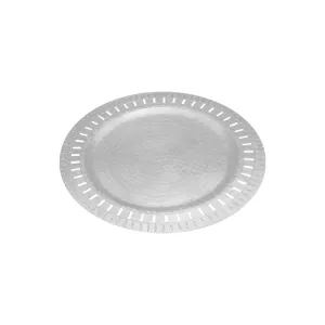 Arcs Aluminium Carved Round Tray - Small