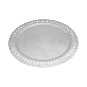 Arcs Aluminium Carved Round Tray - Large
