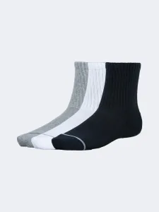 Oil And Gaz Soft 3 Pack Kids Lifestyle Socks Black/White/Navy