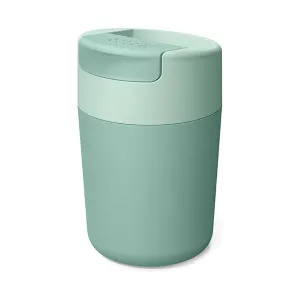Joseph Joseph Sipp Travel 340ml Mug with Flip-top Cap - Green