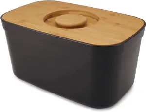 Joseph Joseph Bread Bin with cutting board ,Black