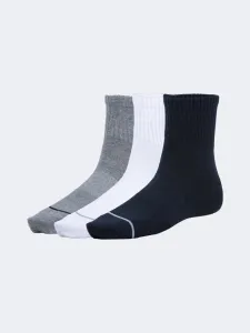 Oil And Gaz Soft 3 Pack Unisex Lifestyle Socks Black/White/Navy