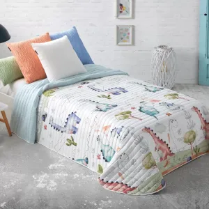 Reversible Summer Dinosaur Bouti Bedspread