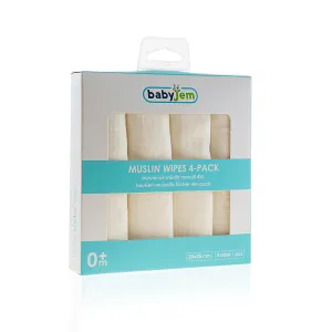 BABYJEM ECRU MUSLIN MOUTH TISSUE 4 PCS