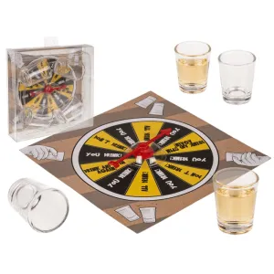 Out Of The Blue Shot Spinner Drinking Game With 4 Shot Glasses #79/3902 in gift box