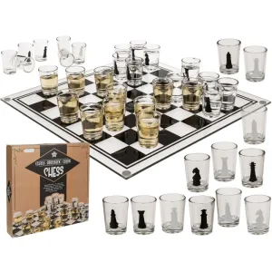 Out Of The Blue Glass Drinking Game Chess With 32 Glasses 20Ml 35X35 Cm  #79/4035.