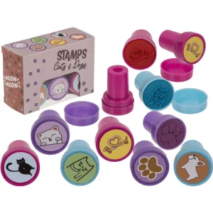 Out Of The Blue Stamps Cats And Dogs 2.5 Cm Set Of 6 In Gift Box#29/2763.