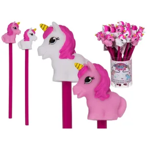 Out Of The Blue Pencil With Topper Unicorn Plastic Assorted 1 piece/ pack  #29/3094.