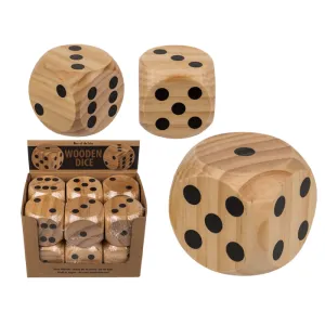 Out Of The Blue Wooden Dice 6 x 6 cm #76/6179.