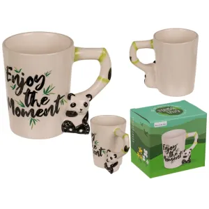 Out Of The Blue Stoneware Mug Panda "Enjoy The Moment" 11 X 8.5 Cm 300 Ml #78/8407  In Gift Box