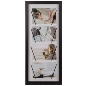 Out Of The Blue Wall photo frame Elastic Style (4 Photos) 53 x 23 x 3 cm #94/2587 Black