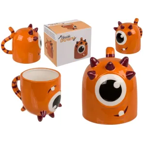Out Of The Blue Upside Down Mug Monster 12 X 14 Cm Dolomite 500 Ml #78/8389  Orange