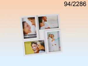 Out Of The Blue, Plastic Photo Frame for 4 Photos, White, 94/2286.