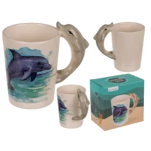 Out Of The Blue Stoneware Mug Dolphin 11 X 8.5 Cm 300 Ml #78/8401  In Gift Box