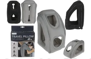Out Of The Blue Inflatable Travel Pillow 35X50Cm Assorted Colors In Gift Box#91/3006.