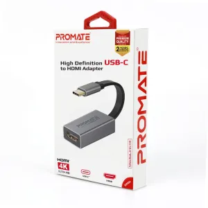 Promate Adapter Usb Type-C To Hdmi Female #Medialink-H1 Grey