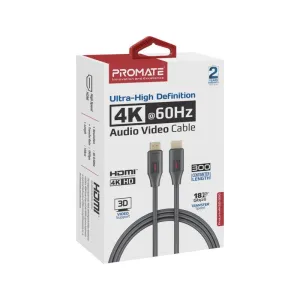 Promate Ultra-High Definition Audio Video Cable 4K 60Hz 3M  #Prolink4K60-300 Black