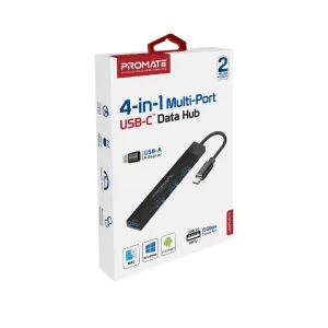 Promate 4-In-1 Multi-Port Usb-C Data Hub#Litehub-4.Black