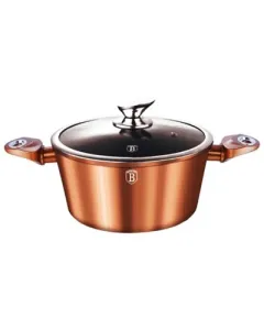Berlinger Haus Casserole with lid, 28 cm, Metallic Line Rose Gold Edition