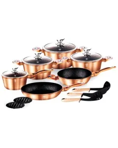 Berlinger Haus 15 PCS COOKWARE SET, COPPER METALLIC LINE