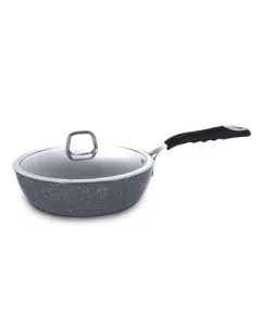 Berlinger Haus Deep frypan with lid 24 cm, Gray Stone Touch Line