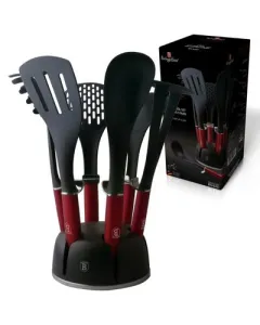 7 pcs kitchen tool set, Burgundy Metallic line