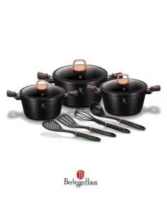 Berlinger Haus 10 pcs cookware set, Black Rose Collection
