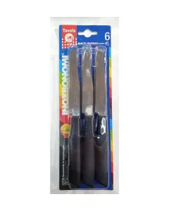 Inox Bonomi BLS. 12 PCS TABLE KNIFE CM.11 - 1/4 SER. BLACK