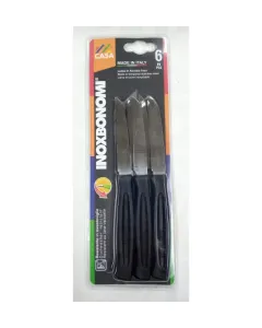 Inox Bonomi SERIE CASA BIV 12 PEELING KNIFE CM. 9 BLACK Peeling Italian Knives