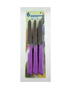 Inox Bonomi BLS 12 PCS TABLE KNIFE CM. 11 Violet Italian Knives