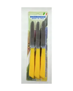 BLS 6 PCS TABLE KNIFE CM. 11 YELLOW