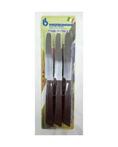 BLS 6 PCS TABLE KNIFE CM. 11 BROWN