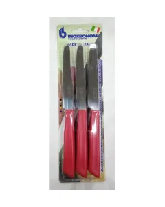 Inox Bonomi BLS. 12 PCS TABLE KNIFE CM.11 - 1/4 SER. RED