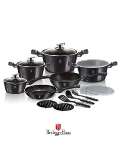 Berlinger Haus 18 pcs cookware set, Metallic Line Carbon Pro Edition