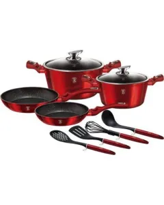 10 pcs cookware set, Metallic Line Burgundy Edition