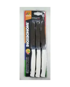 Inox Bonomi SERIE CASA BIV 12 TABLE KNIFE CM. 11 WHITE Italian Knives