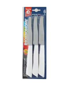 Inox Bonomi BLS 12 PCS TABLE KNIFE CM. 11 White Italian Knives