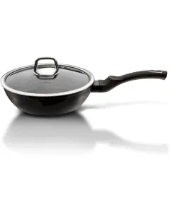 Berlinger Haus Deep frypan with lid, 24 cm, Black Silver Collection
