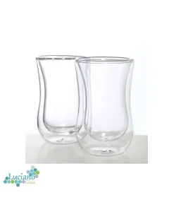 Luciano 100ml High Borosilicate / Isotherm / Double Wall 1000 Nights Tea Glass 2PC Cup Set in Gift Box