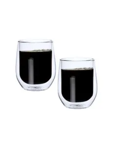 Luciano 80ml High Borosilicate Double Wall Glass 2PC Cup in Gift Box
