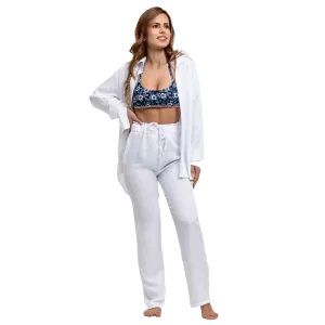 Kali Linen Pants - White