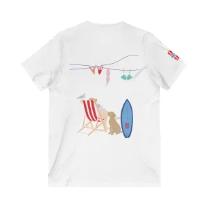 V-neck Tshirt Surf Board