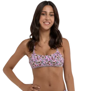 Lucia Bikini Top - Floral Pink