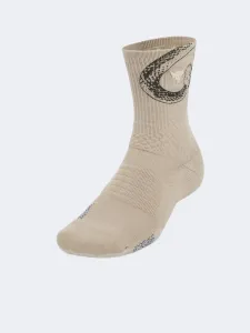 Under Armour Project Rock Armourdryâ„¢ Playmaker Unisex Training Sock Khaki Base