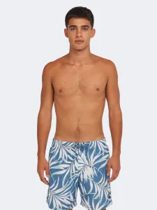 Oneill Cali Floral Men Beach Swim Short Blue