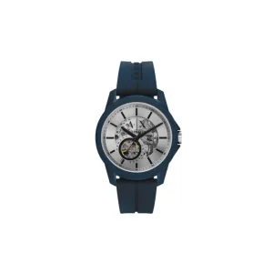 Armani Exchange Automatic Blue Silicone Watch